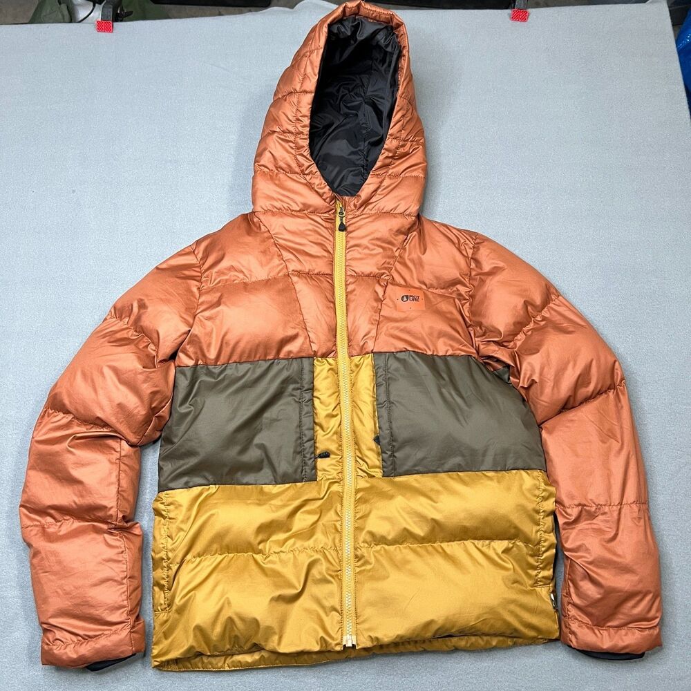 Picture Organic Clothing Skarary Puffer Jacket Women's M Multi Colorblock Hooded